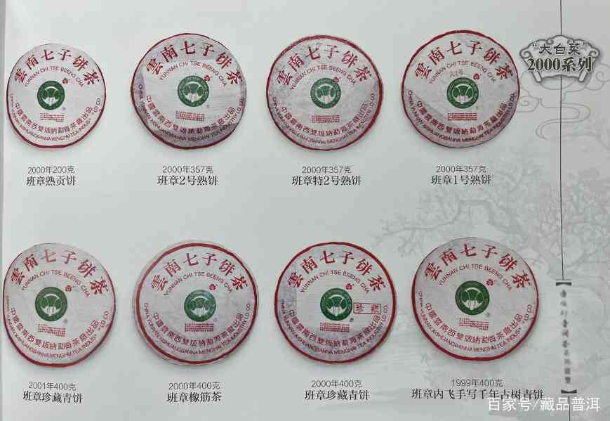 班章大白菜2000~2004年品类大全，橡筋茶、特2号……你都喝过吗？