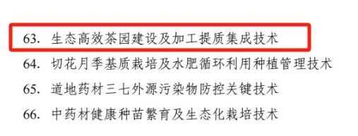2025年农业主推技术发布,生态高效茶园建设助力产业升级 低产低效茶园改造技术研究