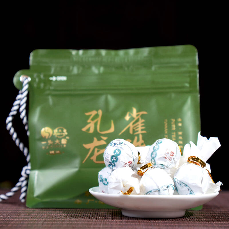 孔雀普洱茶品质解析:高端原料工艺与独特口感体验 2024年一头大象孔雀龙珠生茶