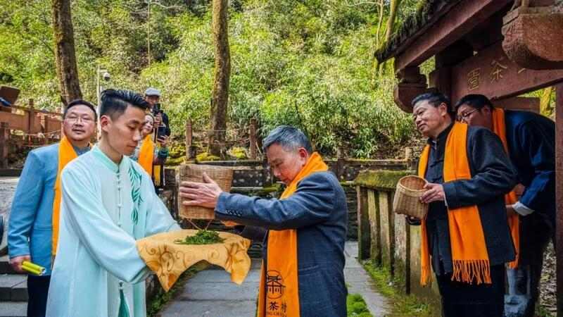 蒙顶山皇茶采制祭祖大典:传承茶祖文化,彰显传统仪式 2025年蒙顶山皇茶采制祭祖大典隆重举行