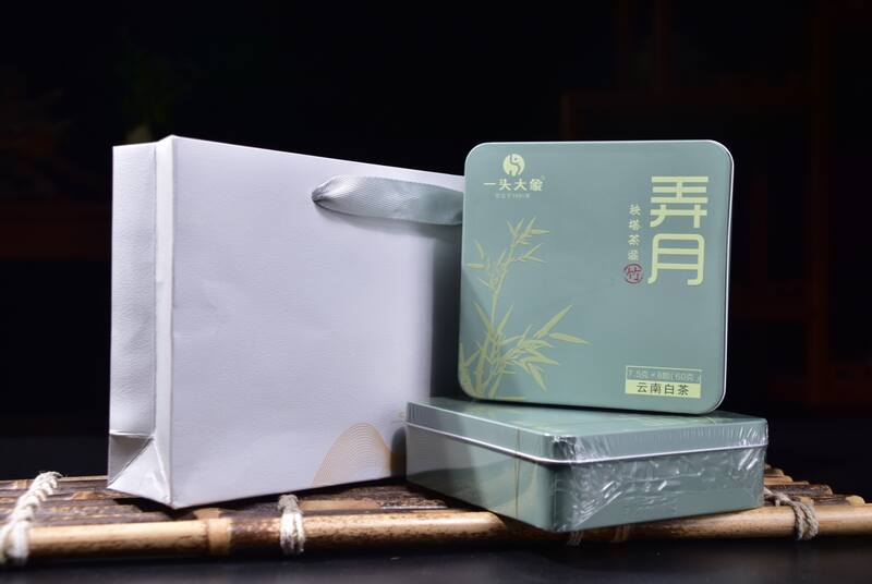 秧塔大白毫手工龙珠花香蜜韵自然陈化两年头春单芽白茶 2025年一头大象弄月秧塔茶区大白毫手工龙珠