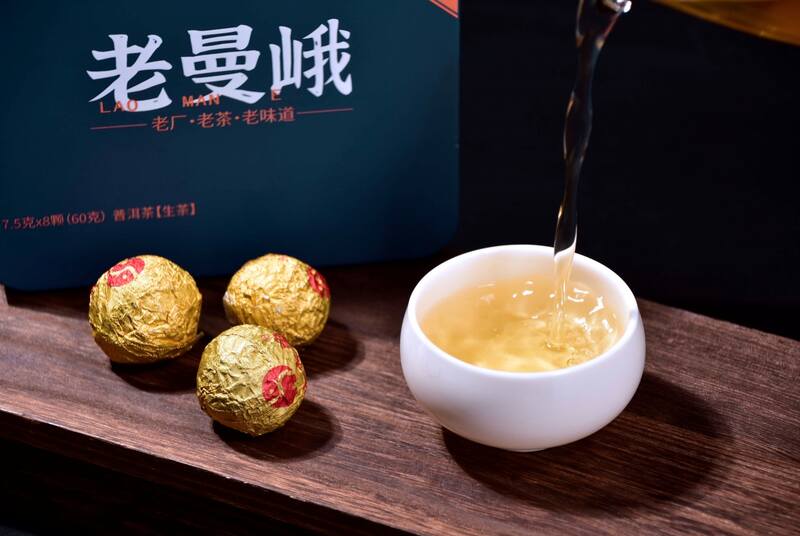 老曼峨春茶手揉小龙珠,汤色甜润耐泡回甘持久 2025年一头大象老曼峨龙珠
