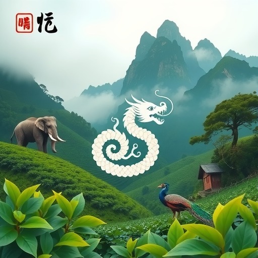 天地人茶厂 一头大象孔雀龙珠普洱生茶 天地人茶厂 一头大象孔雀龙珠普洱生茶
