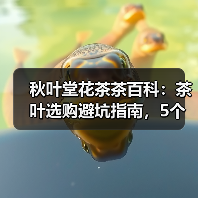 秋叶堂花茶茶百科:茶叶选购避坑指南,5个核心方法让你不再踩坑 秋叶堂花茶茶百科:茶叶选购避坑指南,5个核心方法让你不再踩坑